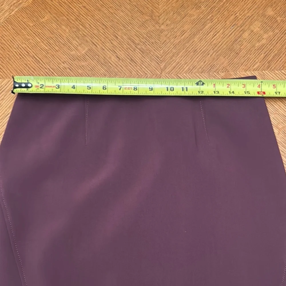 White House Black Market Burgundy Pencil Skirt Size 10 - Picture 5 of 10